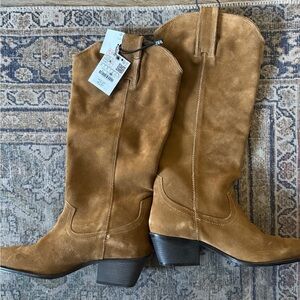Brand new suede cowboy boots
